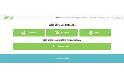 2ª via da certidão de Nascimento, Casamento ou Óbito