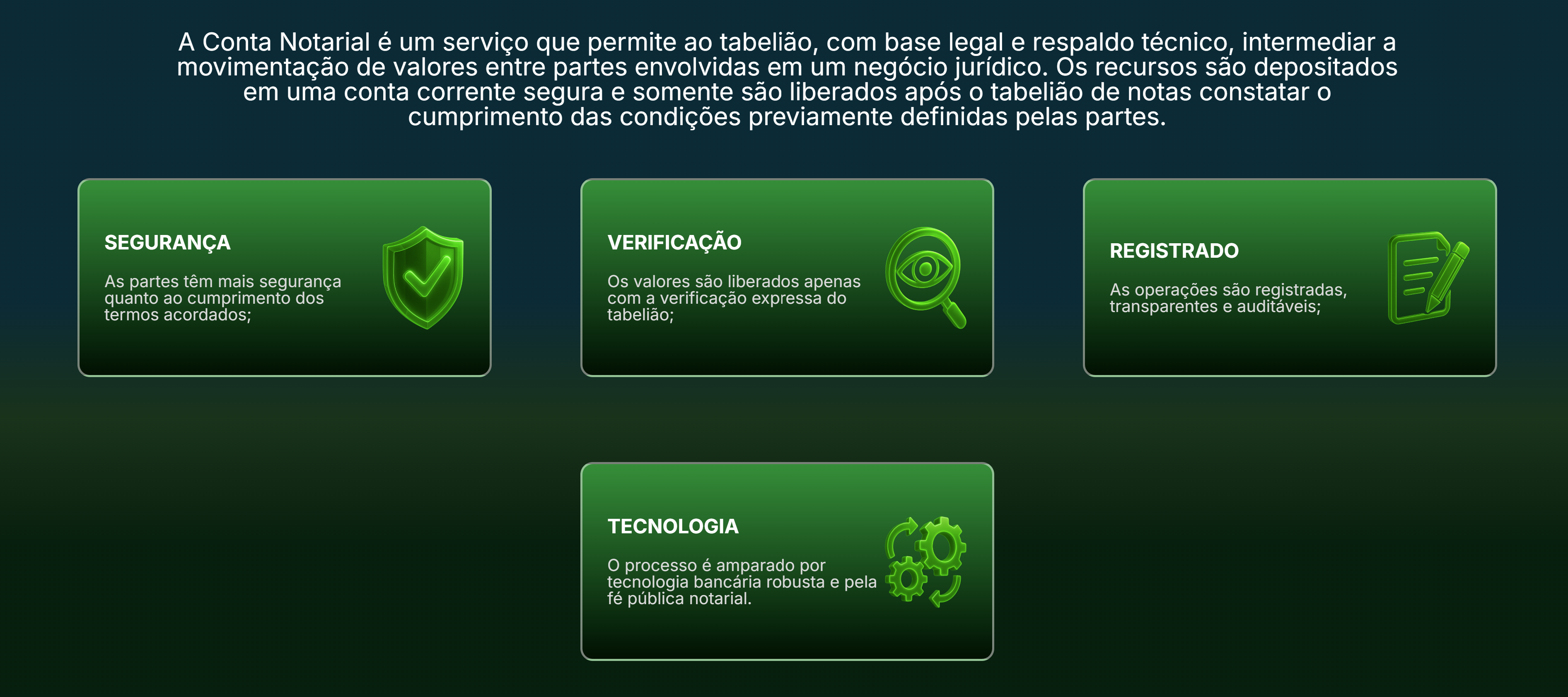 Conta Notarial - Segurança para as partes